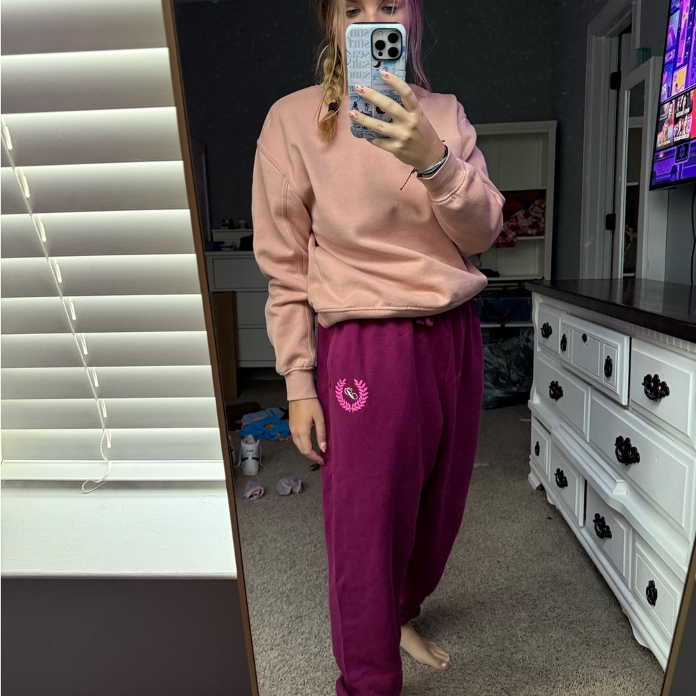 PINK Victoria's Secret Pink and Purple Joggers